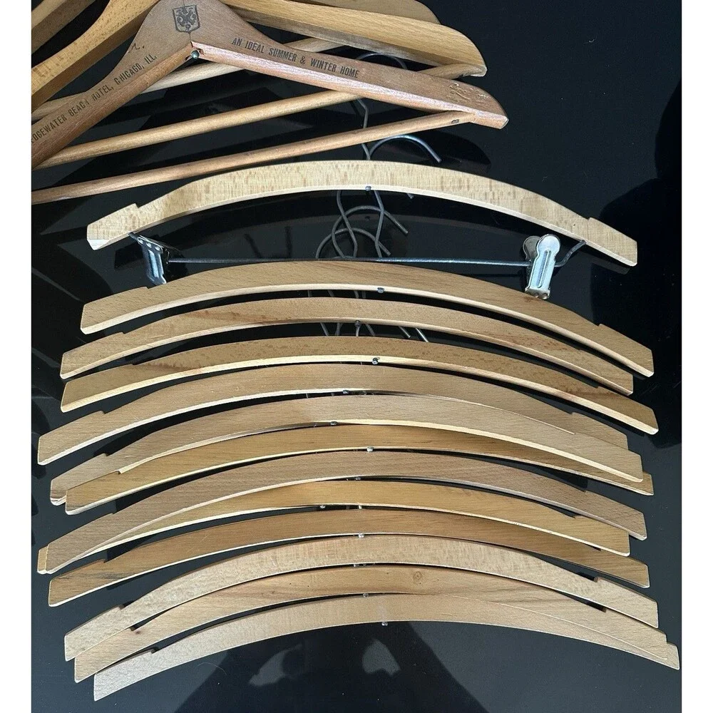 Vintage/ Antique Wooden Suit Hangers Lot (25)